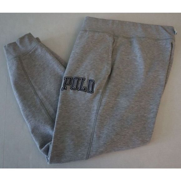 Polo Ralph Lauren Men Sz L Andover Gray Heather Fleece Logo Jogger Pants $110 - Picture 8 of 10
